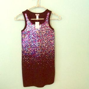 Sparkly Girls sz 10 Justice sequined sheath dress.